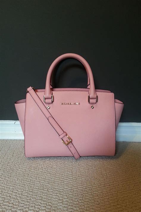 mk handbags pink and black|michael kors large pink bag.